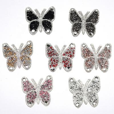 China ZSY New Arrival Hotfix Heat Transfer Rhinestone Butterfly Patch Handmade Pattern Iron On Clothing for sale