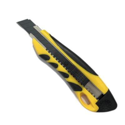 China Art Knife Retractable Blade Plastic Cutter Box Work Safety Slide Handle Utility Knife Snap-open Blade for sale