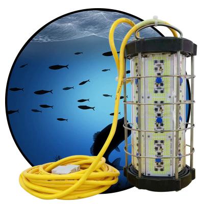 China 316 Stainless Steel wholesale 2400W LED Bait Submersible Dock Fishing Lights Underwater Attractants Green Waterproof  Night Fishing light for sale