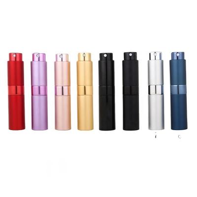 China Nbyaic J005-8ML Portable Hot Rolled Telescopic Perfume Spray Bottle, Metal Packed Empty Bottle Portable Travel Spray Bottle Can Be Reused for sale