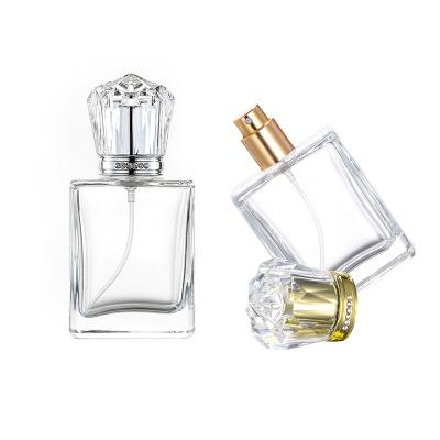 China High Qiality Wholesale High Quality Square Glass Empty Perfume Bottle 50ml Perfume Spray Bottle for sale