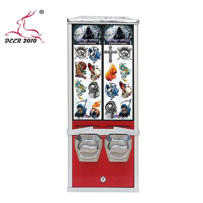 China Sell ​​six colors 29*26*64CM optional 2 column tattoo photo sticker vending machine for sale