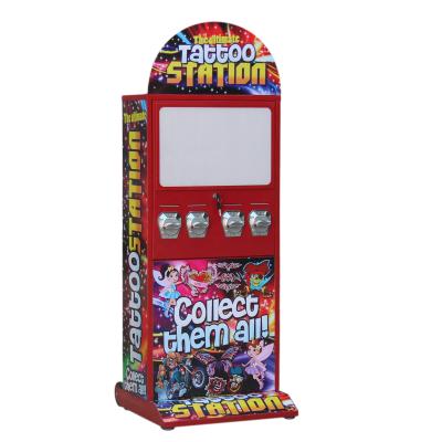 China Wholesale Unique Outdoor Tattoo Sticker Stamp Tattoo Vending Machine Red 122*61*38CM New Product Vending Machine for sale