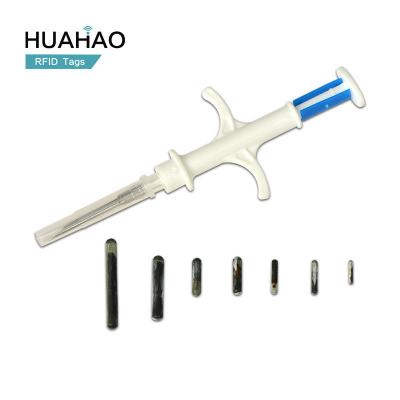 China Waterproof / HUAHAO RFID Manufacturer 134.2KHz 125Khz 13.56mhz Waterproof Glass RFID Tag Pet Transponder Chip Syringe RFID Animal Tag for sale