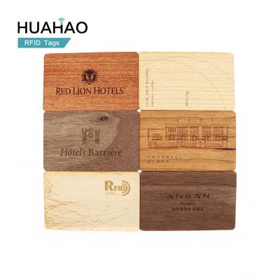 China Waterproof / Waterproof HUAHAO RFID Manufacturer OEM Customized 13.56MHZ Waterproof Programmable NFC Bamboo Wooden CARD Eco-friendly UHF for sale