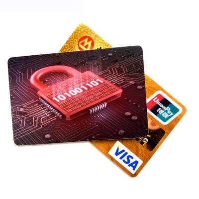 China Waterproof / Waterproof Rfid Blocking IC Sleeve Credit Card Metal Shielding Protector For Portect ID With Best Quality for sale