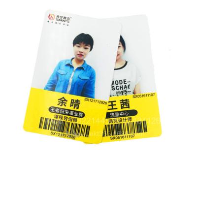 China Waterproof/waterproof digital printing photo id card plastic card design for students and school worker with best service and low price for sale