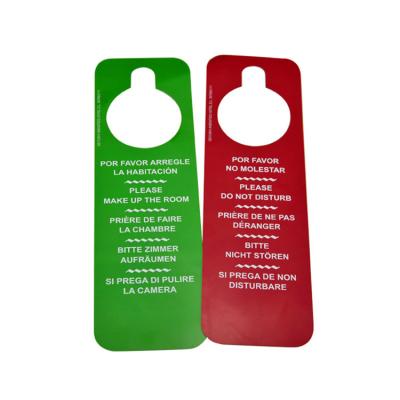 China PVC Hotel Door Do Not Touch Key Plastic Card Lock Door Sign Card Hotel Hanging Card With Best Quality for sale