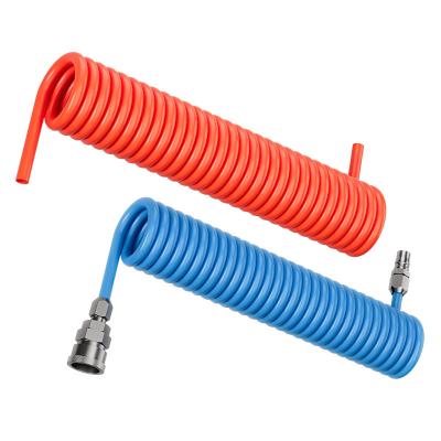 China Building Material Shops Customizable Colors PU spring Tube trachea with Quick Connector 12M High-quality PU Polyethylene Air Pipe for sale