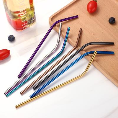 China 304 Stainless Steel Sustainable Reusable Bent Drinking Straw Pipette For Home Hotel And Restaurant for sale