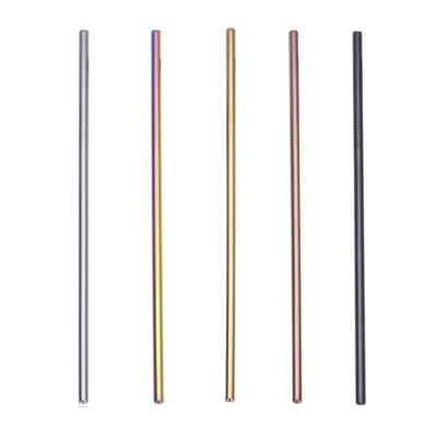 China 215*6mm Viable 304 Stainless Steel Straws Food Grade Stainless Steel Pipette Color Suit Coffee Milk Tea Drink Straws for sale