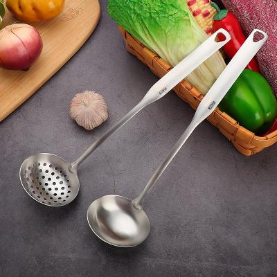 China High Quality Viable China Factory Large Flateware Silverware Stainless Steel Soup Shell Strainer Rectangle Triangle Spoon Cutelry Set for sale