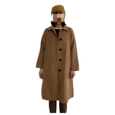 China 2 Color Winter Luxury Cashmere Wool Sustainable Hot Selling Long Coat BSCW0001 For Women for sale