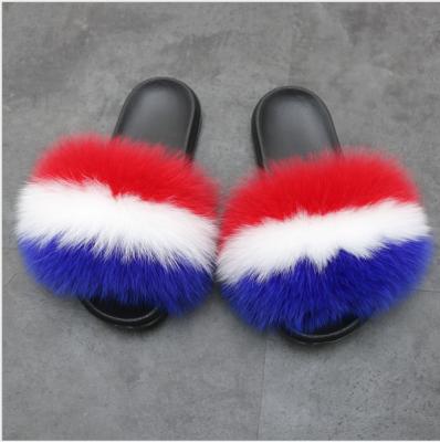 China CUSHIONING Wholesale BSCF0001 Fashion Real Fur Bedroom Luxury Home Slipper For Women for sale