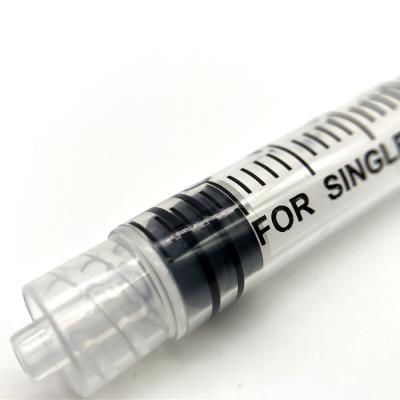 China Safe 3ml Luer Lock Safety Syringe Without Needle for sale