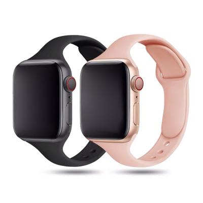 China Stock Rubber Adjustable Sublimation Thin Thin Silicone For Apple Watch Bands Strap Women for sale