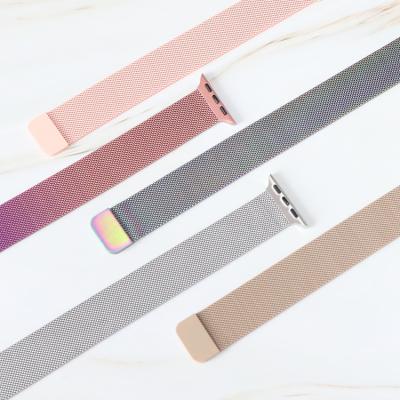 China Business Smartwatch Band Loop Stainless Steel Milanese Watch Band For Apple Watch Band 1/2/3/4/5/6/7/SE For iwatch Watch Band Series for sale