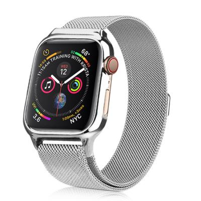 China Soft For Apple Watch PC Case Strap, For Apple Watch Band With Stainless, For iWatch 40mm 44mm Strap for sale