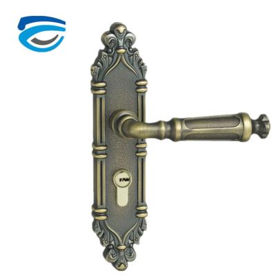 China Mortise Anti-theft Zinc Alloy European Style Main Door Lock With Handle for sale