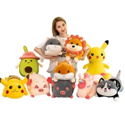 China AIFEI Summer Car Office Lunch Break TOY Plush Toy Hamster Unicorn Lion Pikachu Cat Shaped Air Conditioning Soft Material Comforter And Blanket Plush Toys for sale