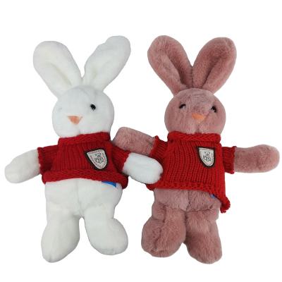 China Cute, Cozy, and Soft Home Decoration Long-eared Plush Toy Dressed Rabbit in Sweater Girl Birthday Gift Children's Plush Toy for sale