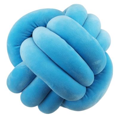 China Northern Europe AIFEI TOY Hot Selling High Quality Handmade Plush Knot Pillow Around Soft Home Decoration Cushion Stuffed Pillow for sale