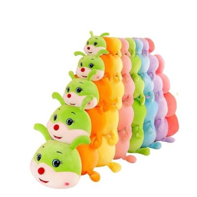 China Colorful Petyou Caterpillar Plush Animals Multicolor English Letters Home Decoration AIFEI TOY Soft Elongated Long Embroidery Large Rest Doll for sale