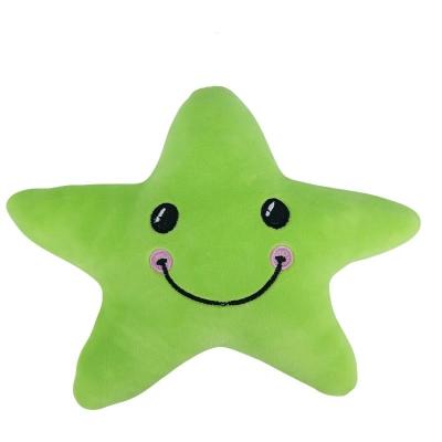 China Home Office Decoration 30cm Soft Star Pentagon Tile With Embroidered Smiley Expression Available In Various Colors And Price Is Very Cheap for sale