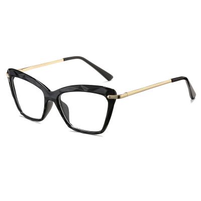 China Cat Eye 2022 Thick Non-prescription Classic Square Frame Glass Eyewear Glasses For Women for sale