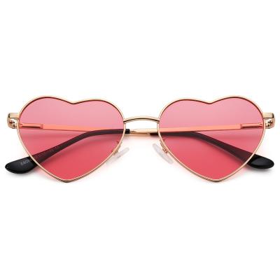 China Heart Polarized Heart Sunglasses For Women Fashion Beautiful Style Metal UV400 Eye Protection Lens Women Sunglasses for sale