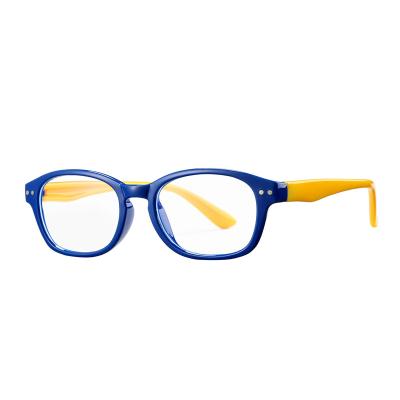 China Amazon Fashionable Hot Sale Kids Shape GlassesFlat Mirror Silicone Sight Kids Blue Light Blocking Glasses for sale