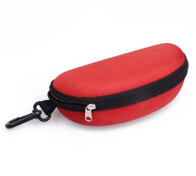 China Hard Shell Box With Clip EVA Sunglasses Storage Glasses Case Portable Waterproof Zipper Glasses Case for sale