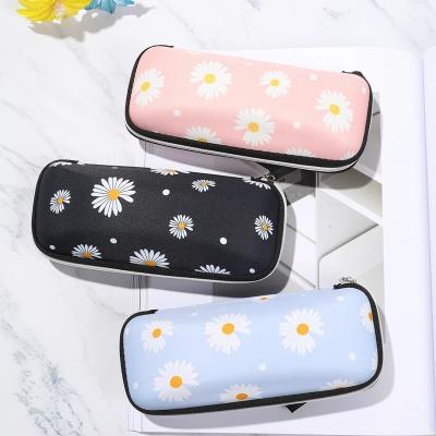 China Portable Case Eyewear Protector Box EVA Zipper Reading Glasses Sunglasses Men Women Daisy Print Glasses Box Large Capacity Glass Storage for sale