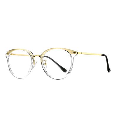 China Optical frames for myopia eyeglass metal clear glass classic round glasses sight unisex circle glasses gold frame glasses for sale