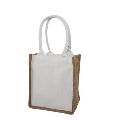 China Wholesale Hot Cotton Handled And Mosaic Printing Canvas Bag Canvas Customization for sale