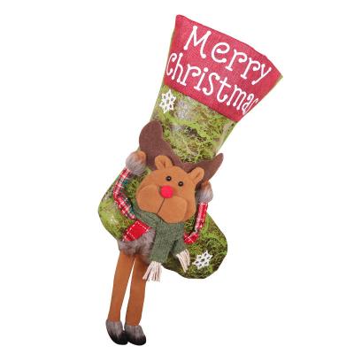 China Wholesale Promotion Christmas Stocking Decorations Christmas Eve Gift Bag Christmas Candy Bag for sale