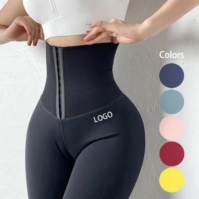 China Slim Trainer Body Leg Shaper High Waist Tummy Control Yoga Belly Hook Pants Breathable Shapewear Gaiters for sale