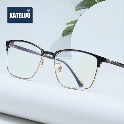 China KATELUO 2021 Unisex Blue Light Photochromic Computer Anti Eye Protection Glasses Optical Frame For Women Men 52051 for sale