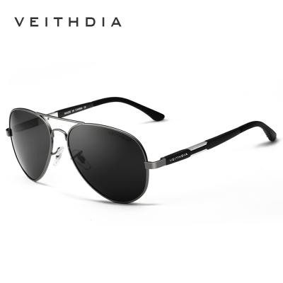 China Custom VEITHDIA Logo Aluminum Magnesium Alloy Fishing Pilot Polarized Mens 6695 Sunglasses for sale