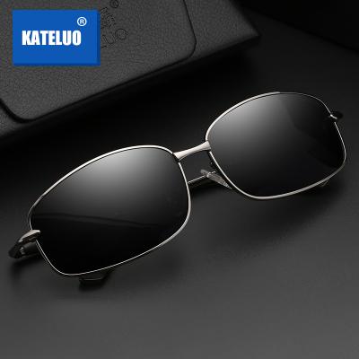 China 2021 Newest Rectangle Alloy Material Rectangle Male Sunglasses Vintage Polarized UV400 Eyewear Accessories For Men 2245 for sale