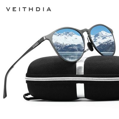 China Warm Comfort Sunglasses Custom Logo UV400 Men Shades Polarized Sunglasses Round for sale