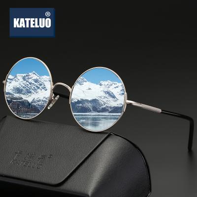 China Newest Men's Comfort Sun Glass Promotional Round Street Eyewear Fashionable Sunglasses Unisex for sale