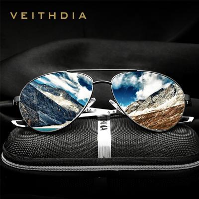 China UV400 / Polarized Classic Designer Retro Men Metal High Pilot Frames 400 Shade Sun UV Polarized Sunglasses for sale