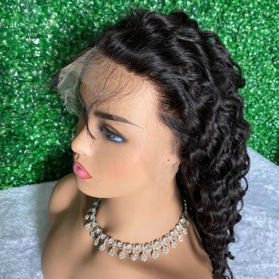 China Natural Full Wave Indian Remy Wig Unprocessed Virgin Hair 13*4 Lace Hair Wig With Hd Lace for sale