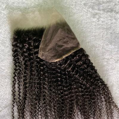 China Preplucked HD Sheer Lace Headband Double Virgin Swiss Curly Drawn Curly Hair Straight Swiss Lace Headband for sale