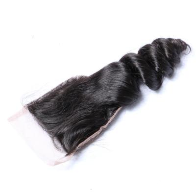 China Loose Wave Pre Plucked 4*4 5*5 6*6 13*4 13*6 HD Sheer Lace Frontal Closure Cuticle Aligned Raw Virgin Hair No Tangle No Shedding for sale