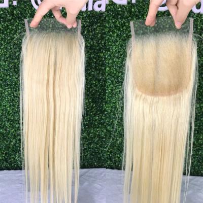 China 100% Real High Definition HD Super Thin Straight 613 Film Swiss Lace Frontal With Virgin Cuticle Aligned Hair HD Lace Closure for sale