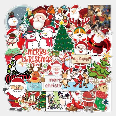 China Waterproof+Eco-friendly Cool Christmas Graffiti Stickers Cartoon Insti Style Popular Cool Holiday Stickers 50 Skateboard Water Cup Suitcase Stickers Labels for sale