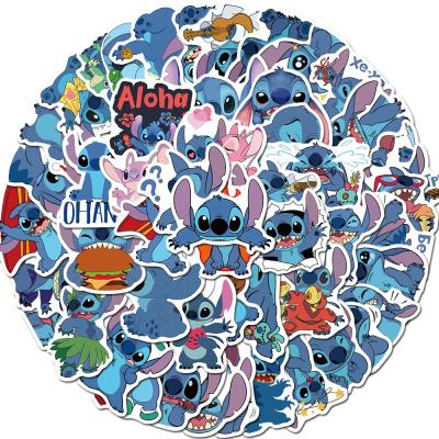 China Waterproof+Eco-friendly 50pcs/Pack Cute Cartoon Stitch Stickers Waterproof Sticker Funny Kid Skateboard Luggage Guitar Laptop Classic Graffiti Toy for sale