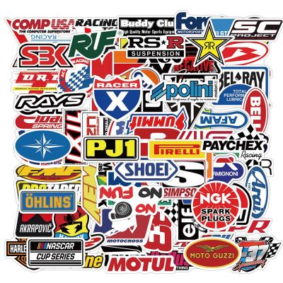 China Waterproof+Eco-friendly 100Pcs JDM Racing Logo Laptop Stickers Vinyl Sticker For Helmet Motorcycles Car Modification Trend Brand Decoration for sale